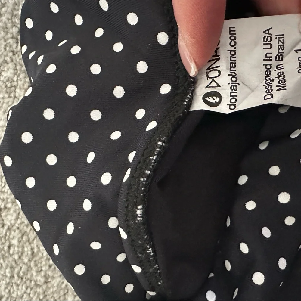 Dona Jo Black Polka Dot Skirted Leggings - Picture 2 of 2